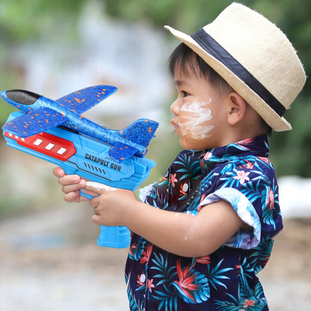 Glow Fly Airplane Launcher Toys Light Birthday Gifts for Boys Girls