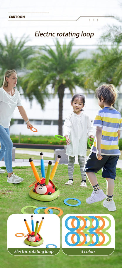 Jump And Toss Toy 3 in 1 Ladybug Multifunction Exercise Machine Ferrule Jump Rocket Launcher Sports Game Outdoor Educational Toy