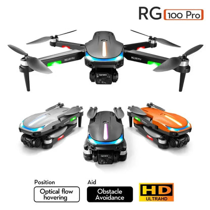 2023New RG100 Pro Drone WIFI FPV MINI 4K HD Professional Dual Camera With Three-sided Obstacle Avoidance ESC Quadcopter Toy Gift