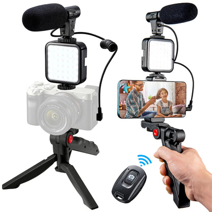 Vlogging Kit Accessories for Mobile Phone DSLR Camera Video Recording