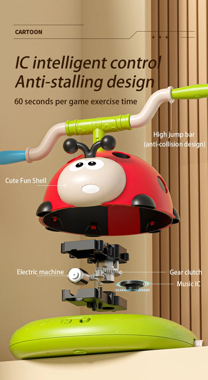 Jump And Toss Toy 3 in 1 Ladybug Multifunction Exercise Machine Ferrule Jump Rocket Launcher Sports Game Outdoor Educational Toy