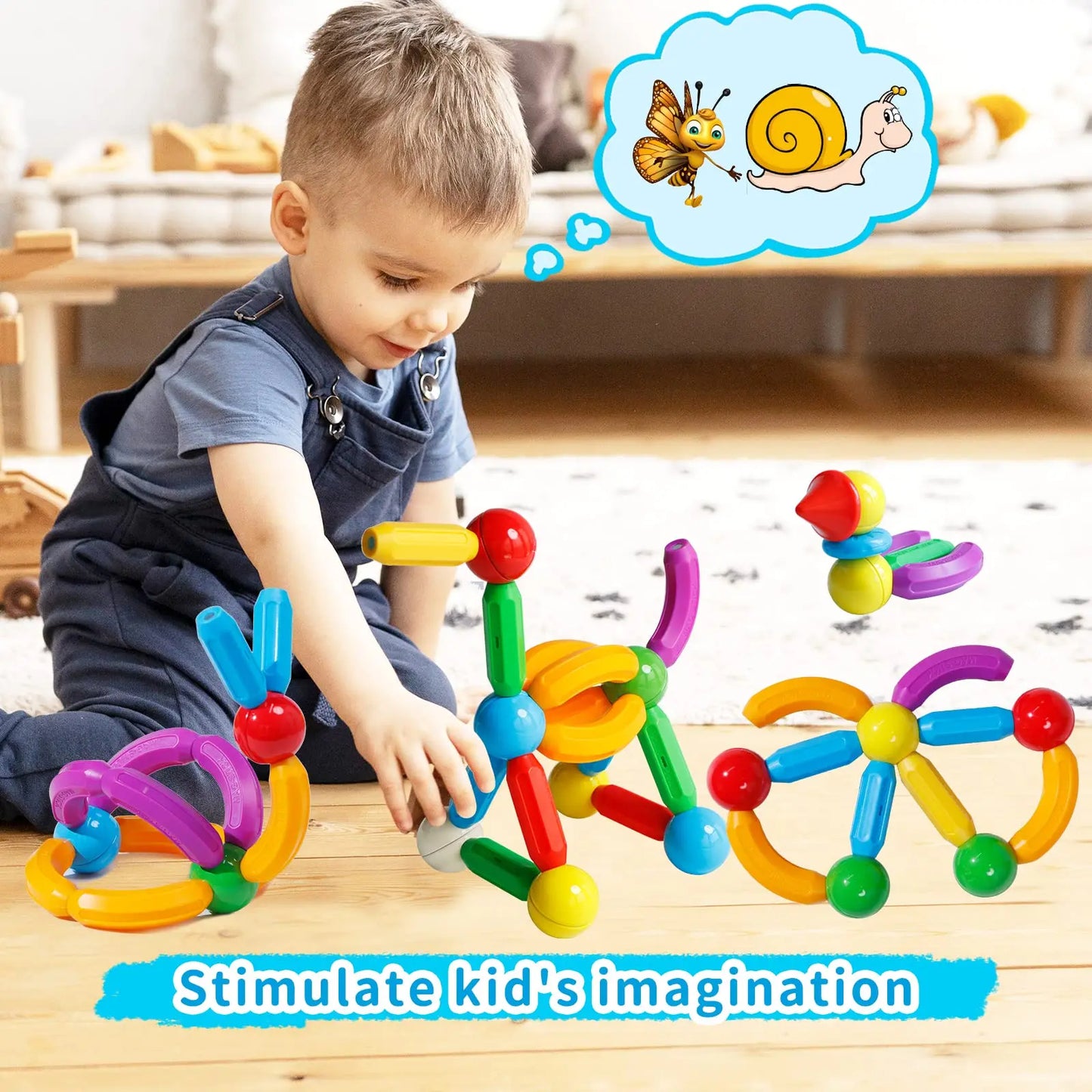 Magnetic Stick Toy Building Blocks Short Stick Long Stick