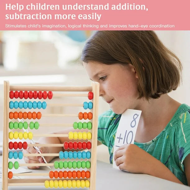 Abacus 10 row calculating frames wooden toy