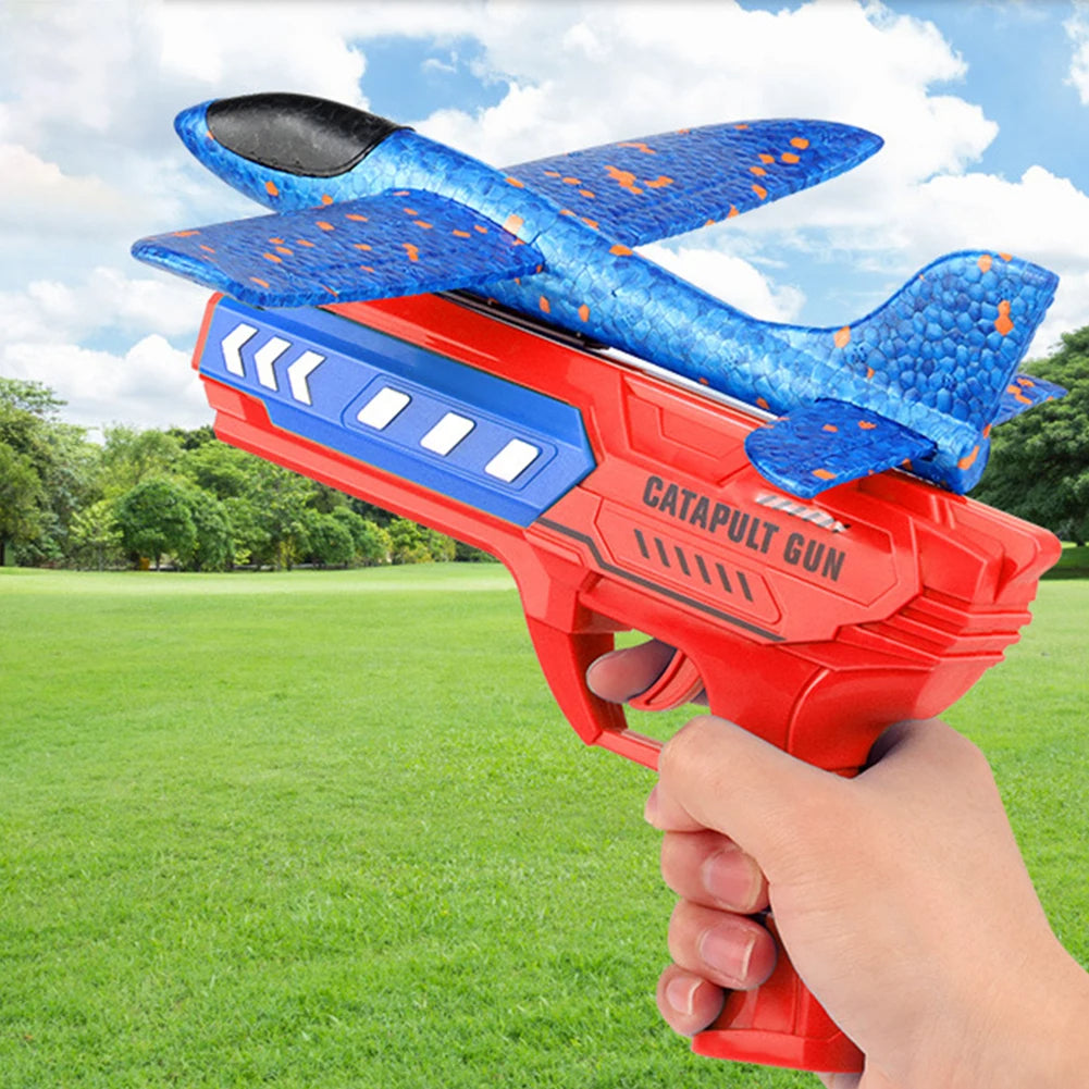 Glow Fly Airplane Launcher Toys Light Birthday Gifts for Boys Girls