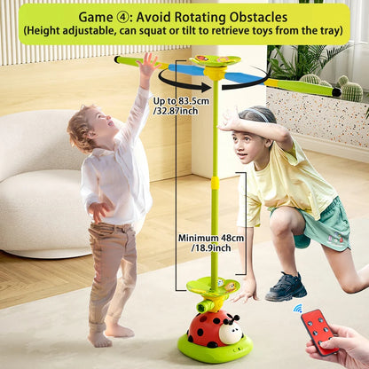 Jump And Toss Toy 3 in 1 Ladybug Multifunction Exercise Machine Ferrule Jump Rocket Launcher Sports Game Outdoor Educational Toy